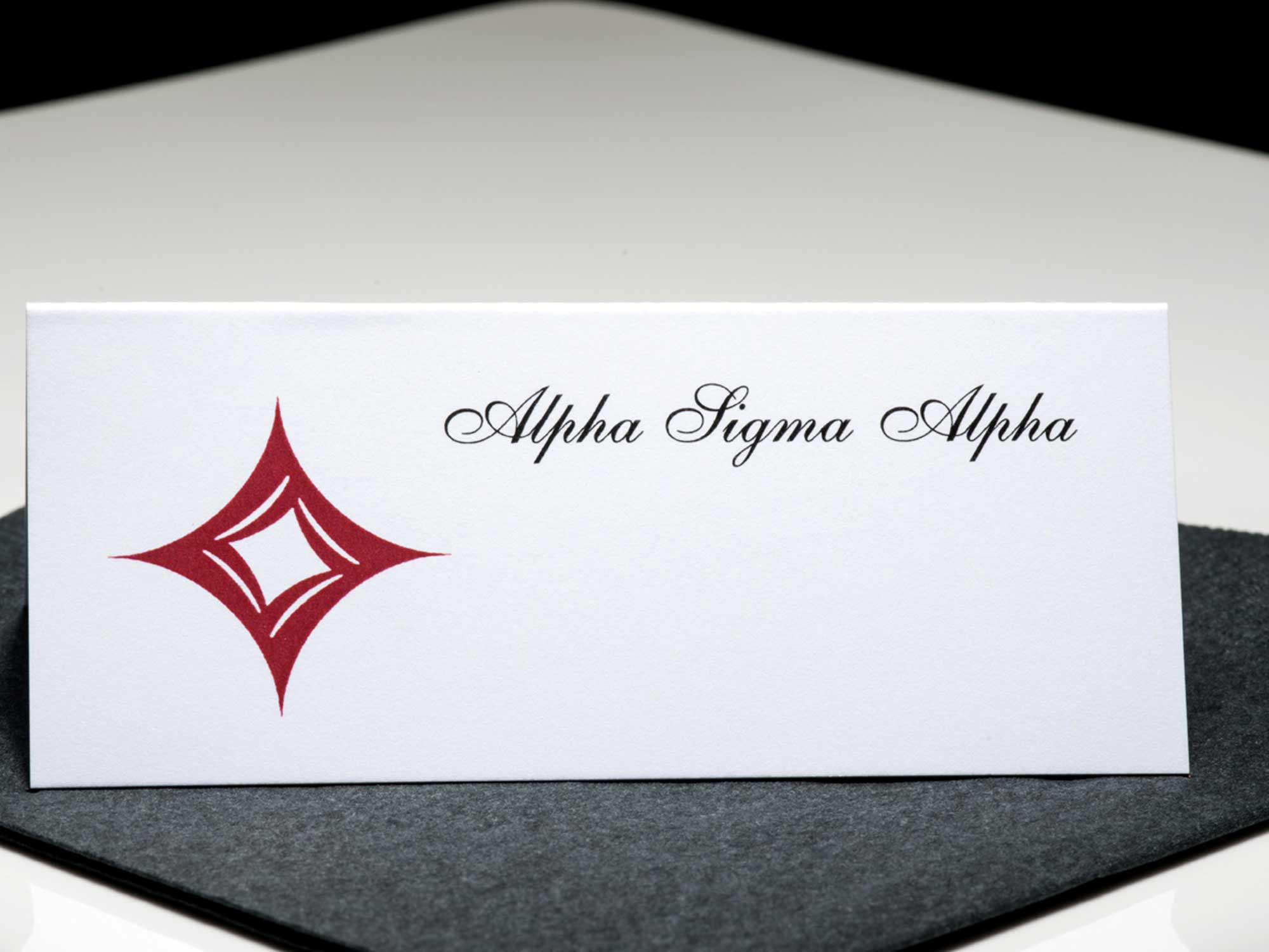 Formal Place Cards Alpha Sigma Alpha