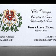 Business Cards Chi Omega