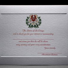 Recommendation Thank You Cards Chi Omega