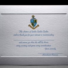 Recommendation Thank You Cards Delta Delta Delta