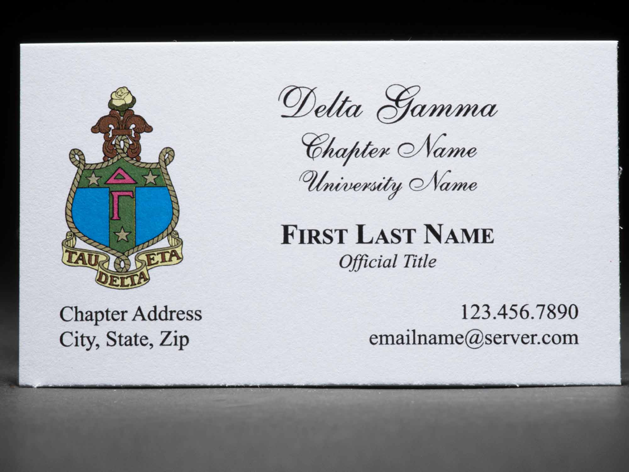 Business Cards Delta Gamma