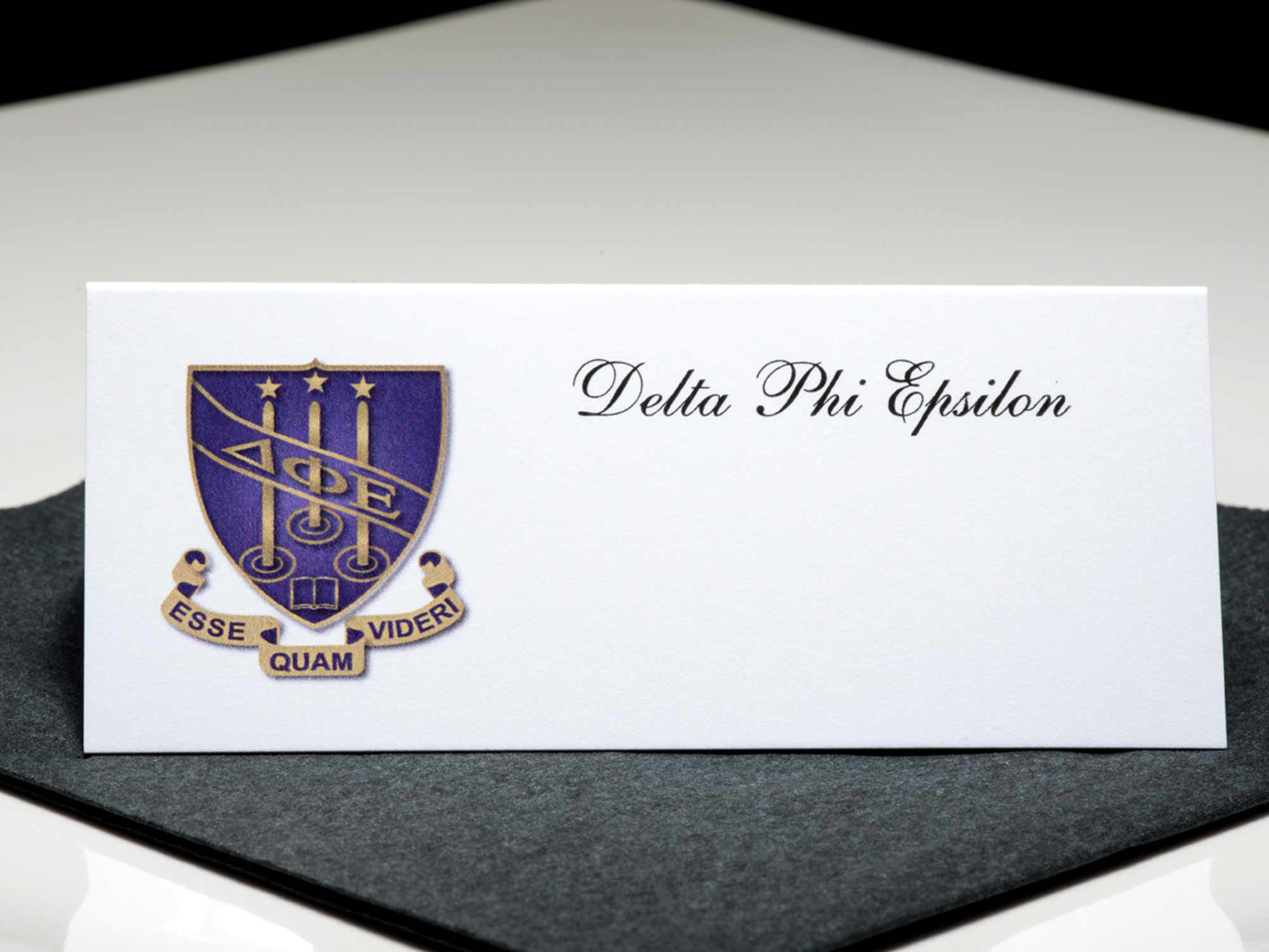 Formal Place Cards Delta Phi Epsilon