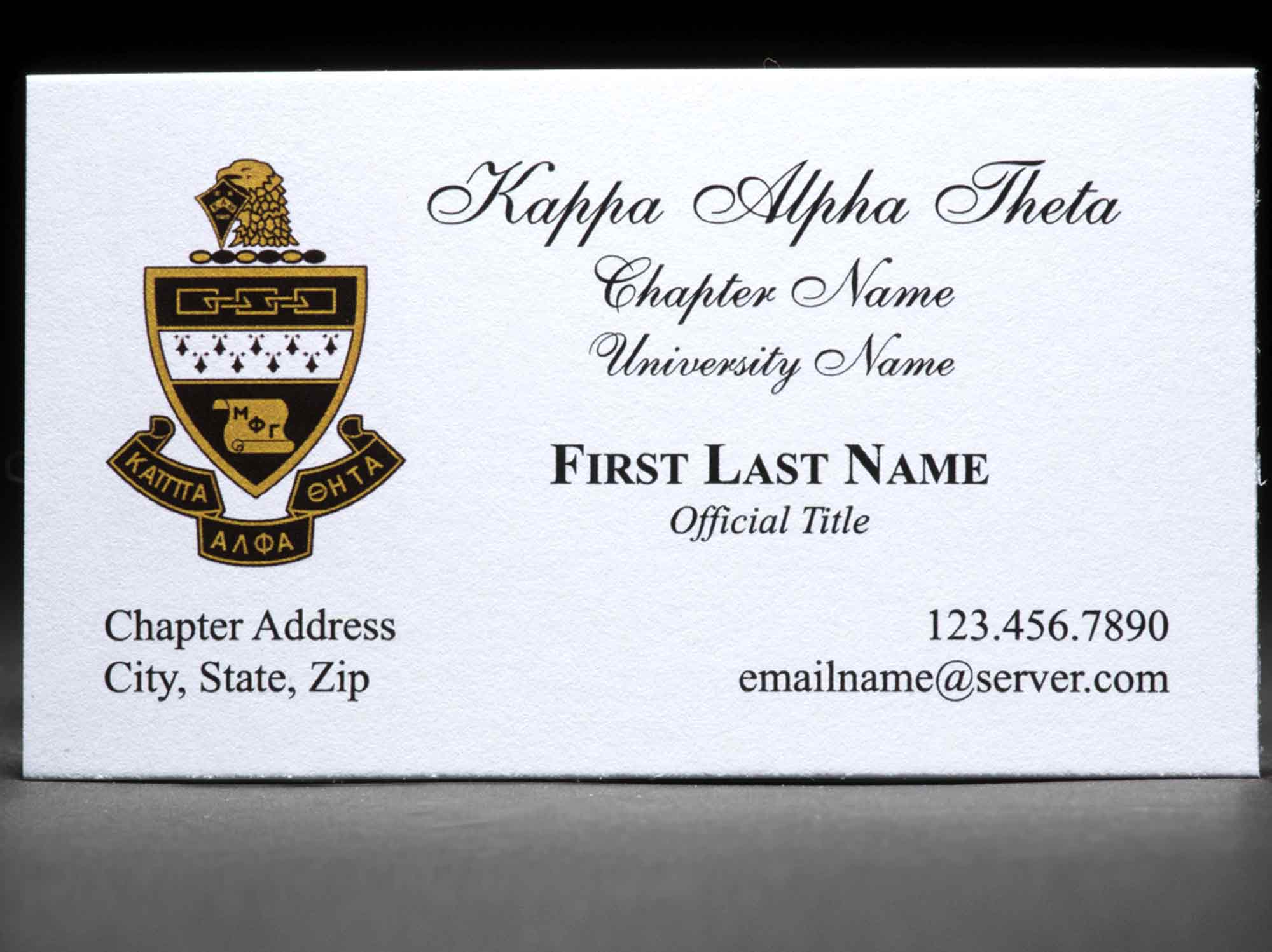 Business Cards Kappa Alpha Theta