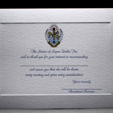 Recommendation Thank You Cards Sigma Delta Tau