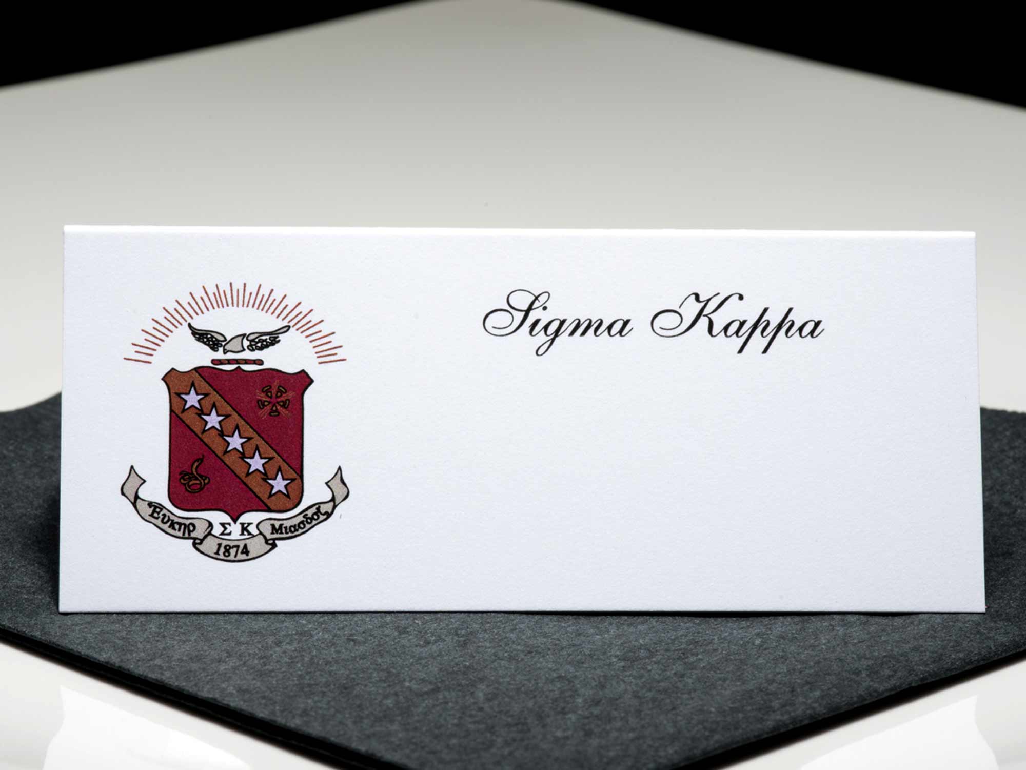 Formal Place Cards Sigma Kappa