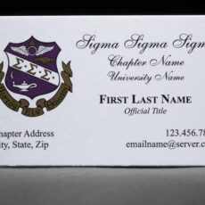 Business Cards Sigma Sigma Sigma