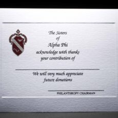 Full Color Donation Thank You Cards Alpha Phi