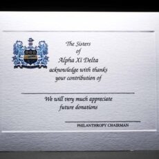 Full Color Donation Thank You Cards Alpha Xi Delta
