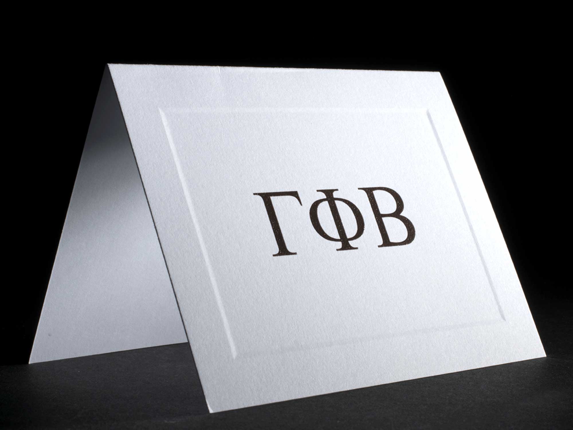 Greek Letter Raised Notecards Gamma Phi Beta