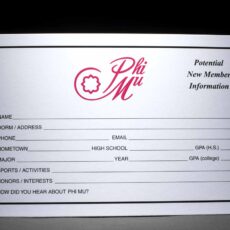 Rushee Information Cards Phi Mu