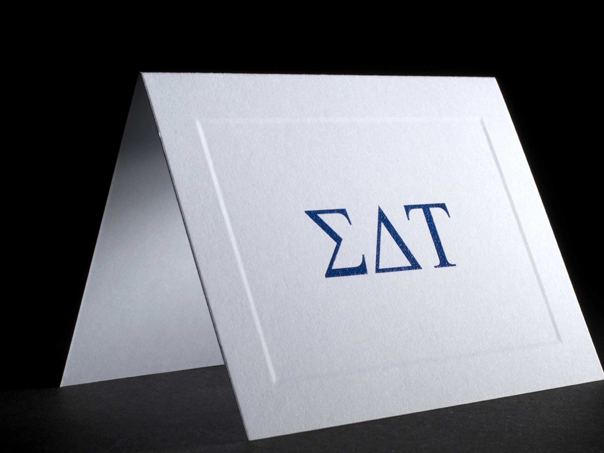 Greek Letter Raised Notecards Sigma Delta Tau