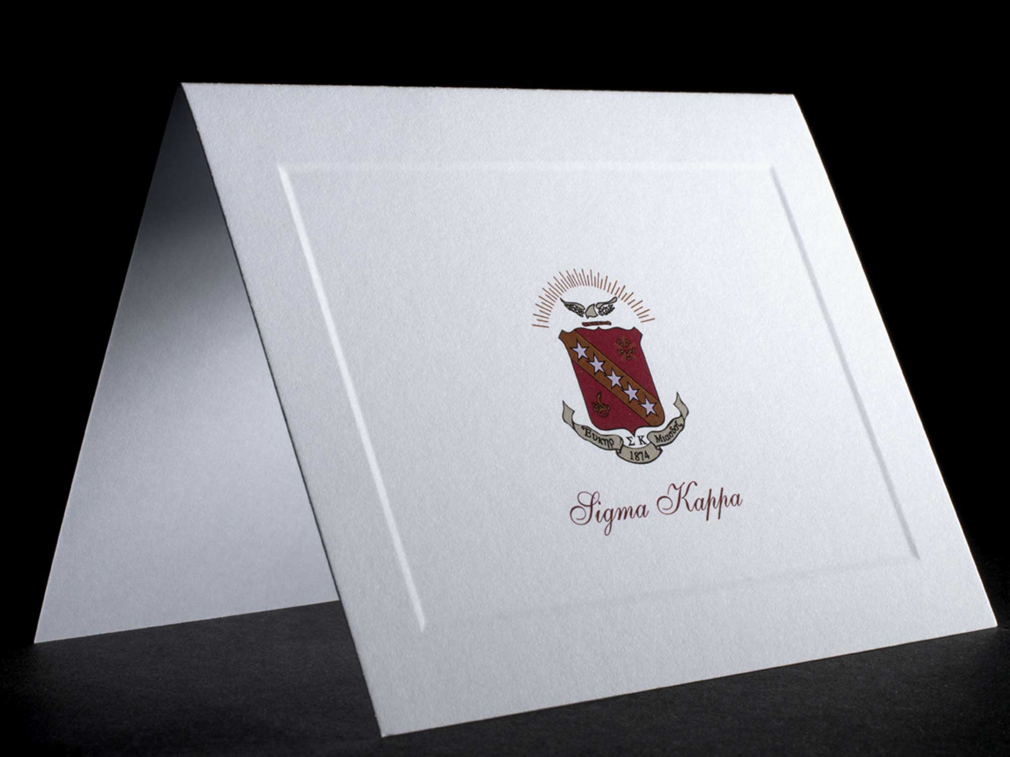 Full Color Crest Notecards Sigma Kappa