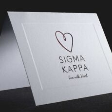 Official Notecards With New Graphic Standard Sigma Kappa