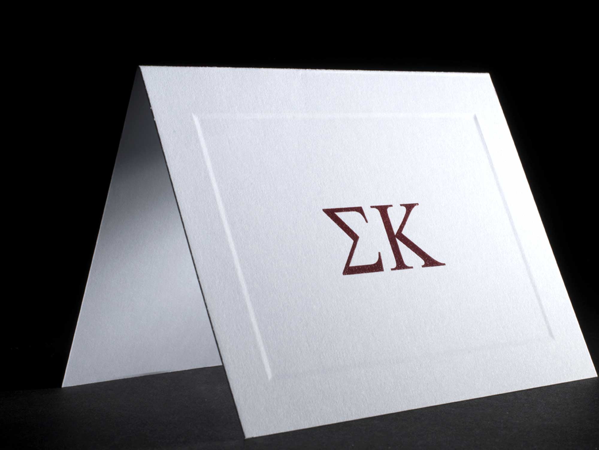 Raised Greek Letter Notecards Sigma Kappa