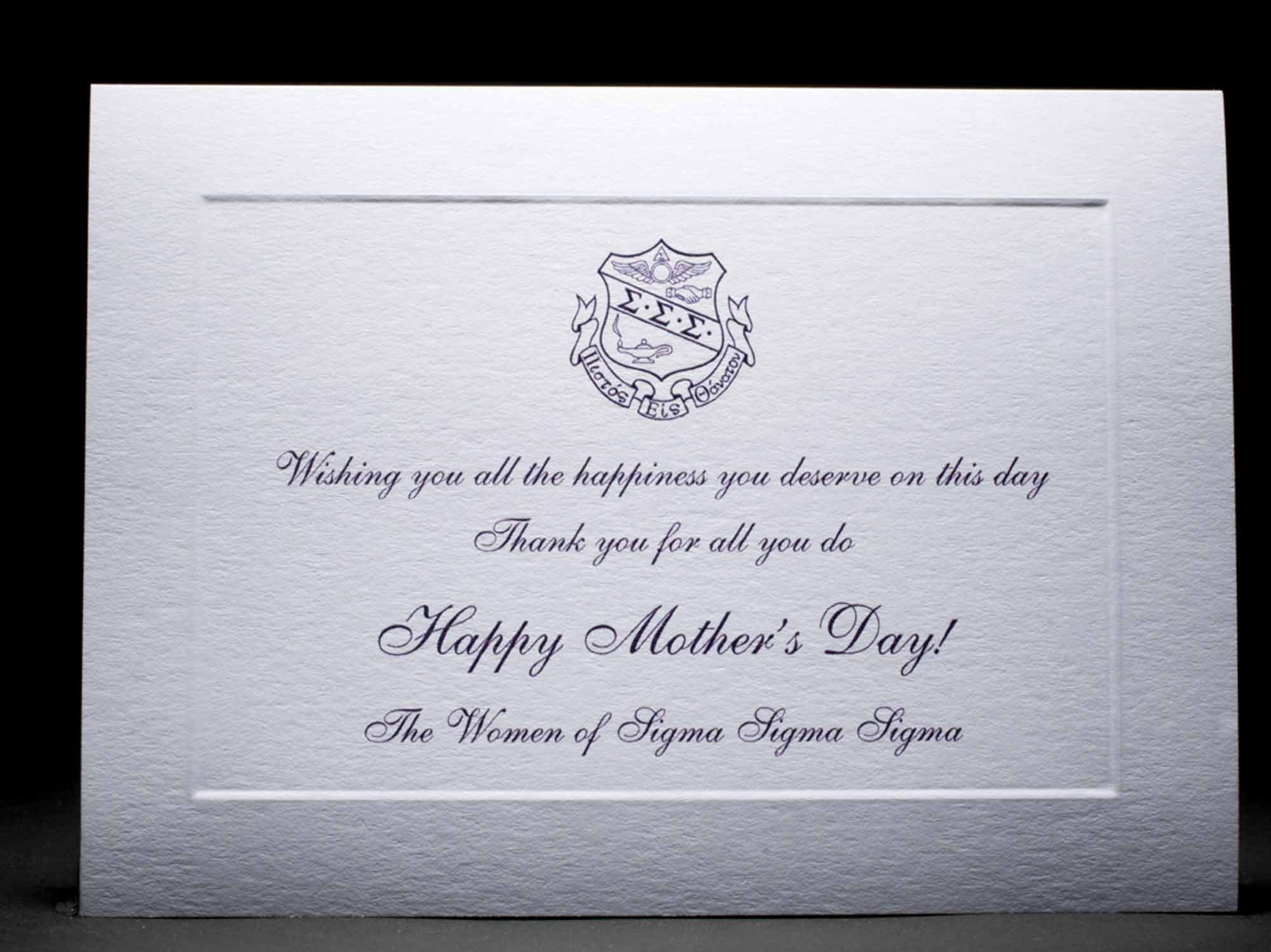 Mother’s Day Cards Sigma Sigma Sigma