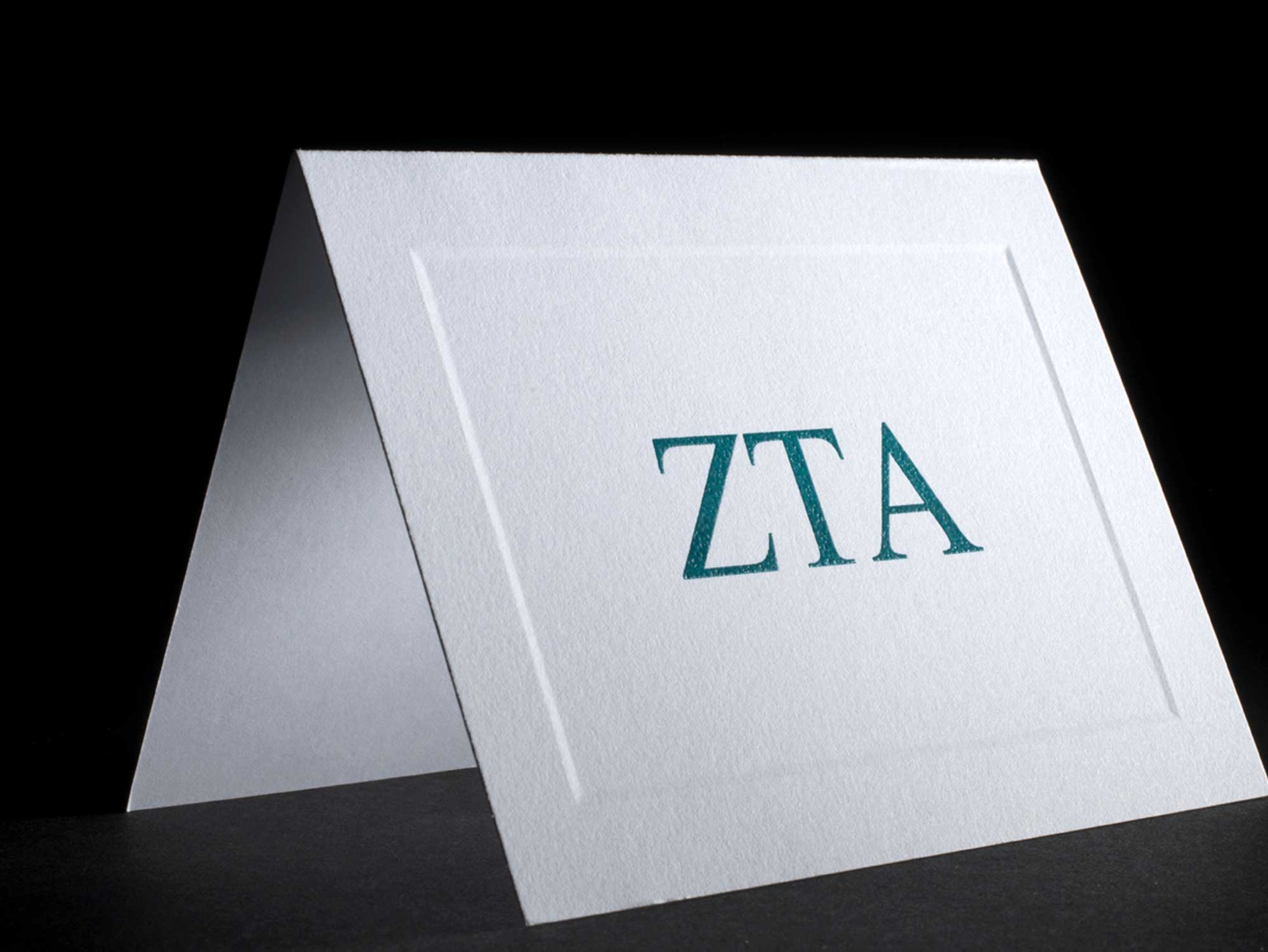 Greek Letter Raised Notecards Zeta Tau Alpha