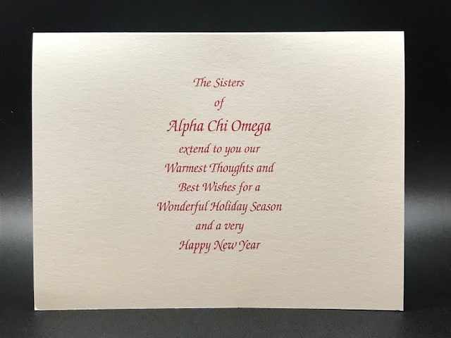 Seasons Greetings Cards Chi Omega