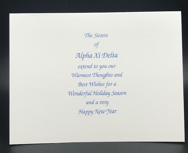 Seasons Greetings Cards Alpha Xi Delta