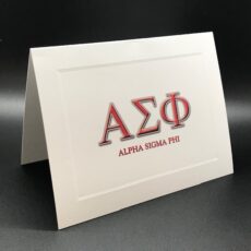 Full Color Greek Letter Notecards Alpha Sigma Phi