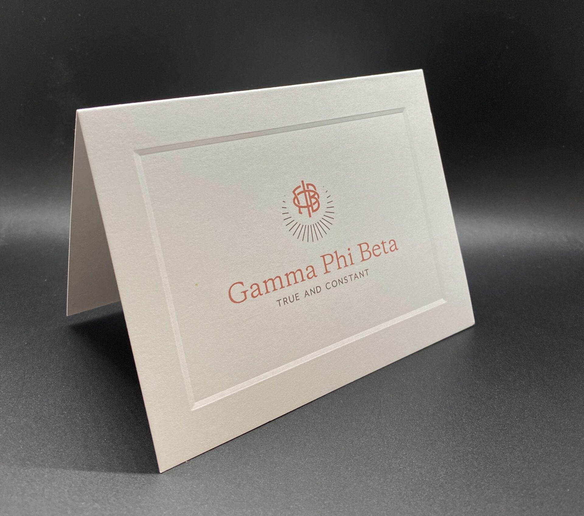 Official Notecards With New Graphic Standard Gamma Phi Beta