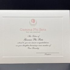 Official Parent Congratulations New Member Gamma Phi Beta