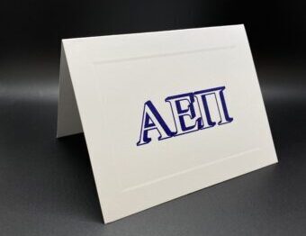 Raised Greek Letter Notecards Alpha Epsilon Pi