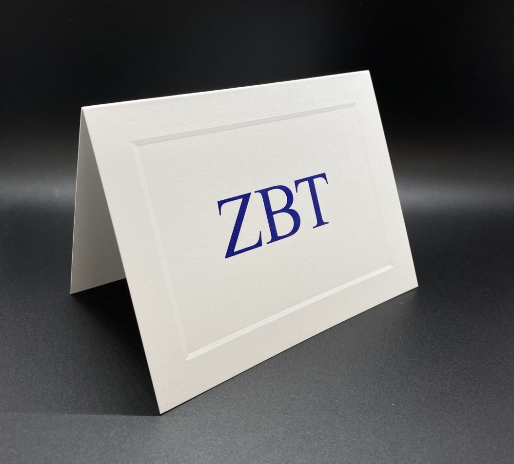 Raised Greek Letter Notecards Zeta Beta Tau | GreekStation