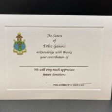 Full Color Donation Thank You Cards Delta Gamma