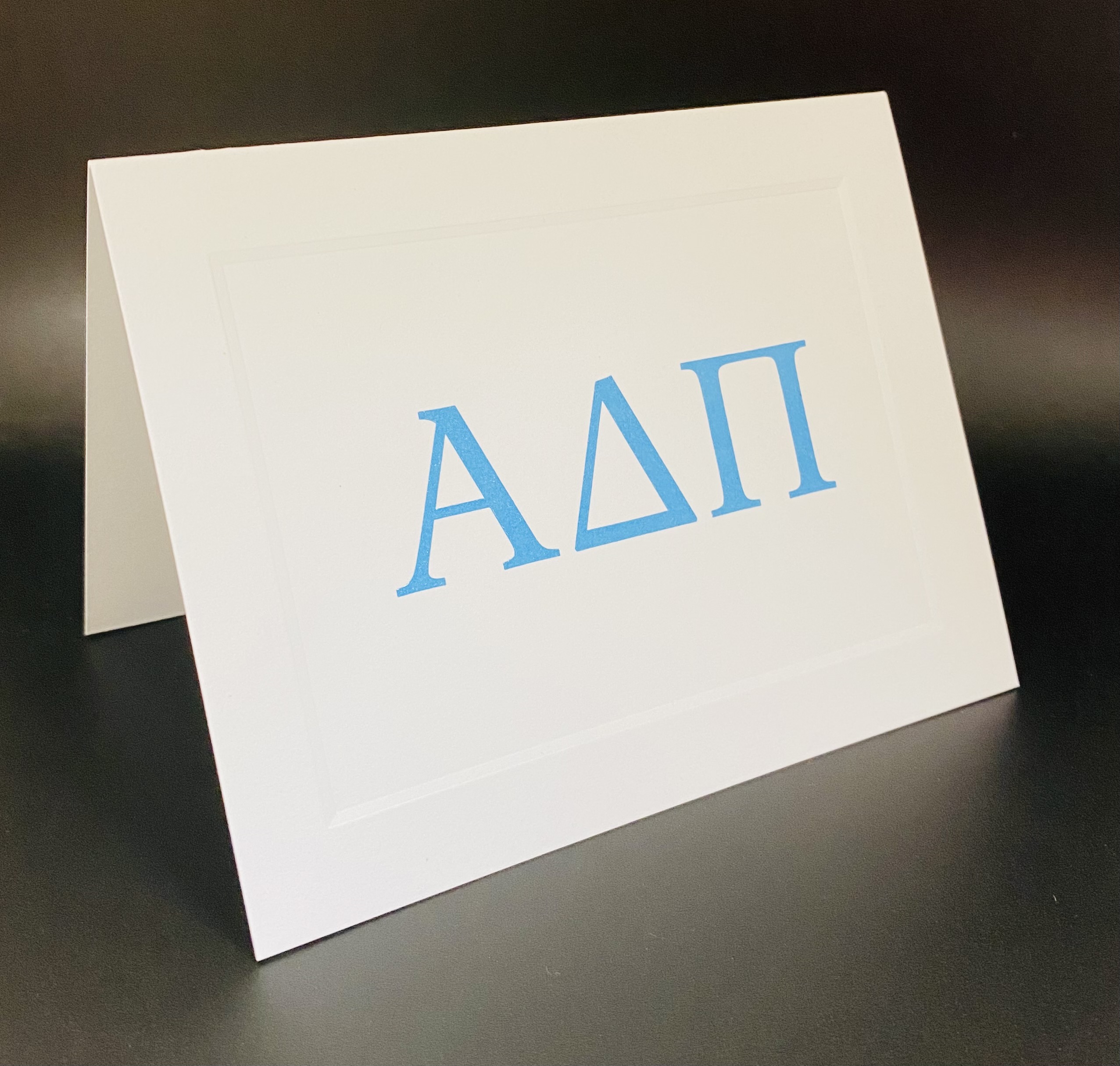 Raised Greek Letter Notecards Alpha Delta Pi