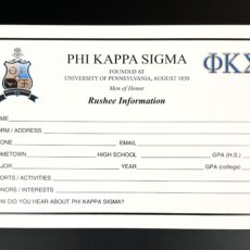 Rushee Information Cards Phi Kappa Sigma