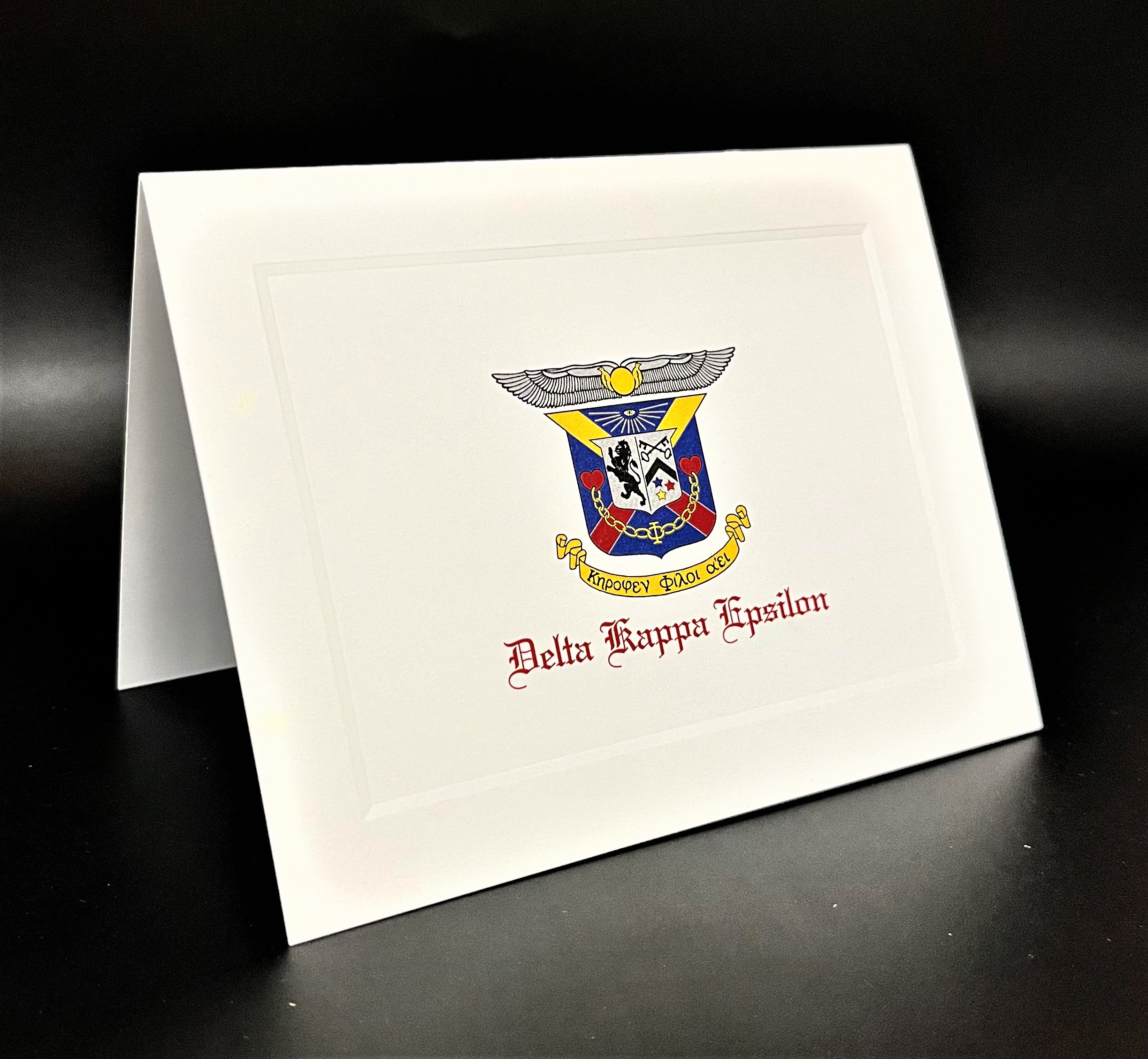 Full Color Crest Notecards Delta Kappa Epsilon