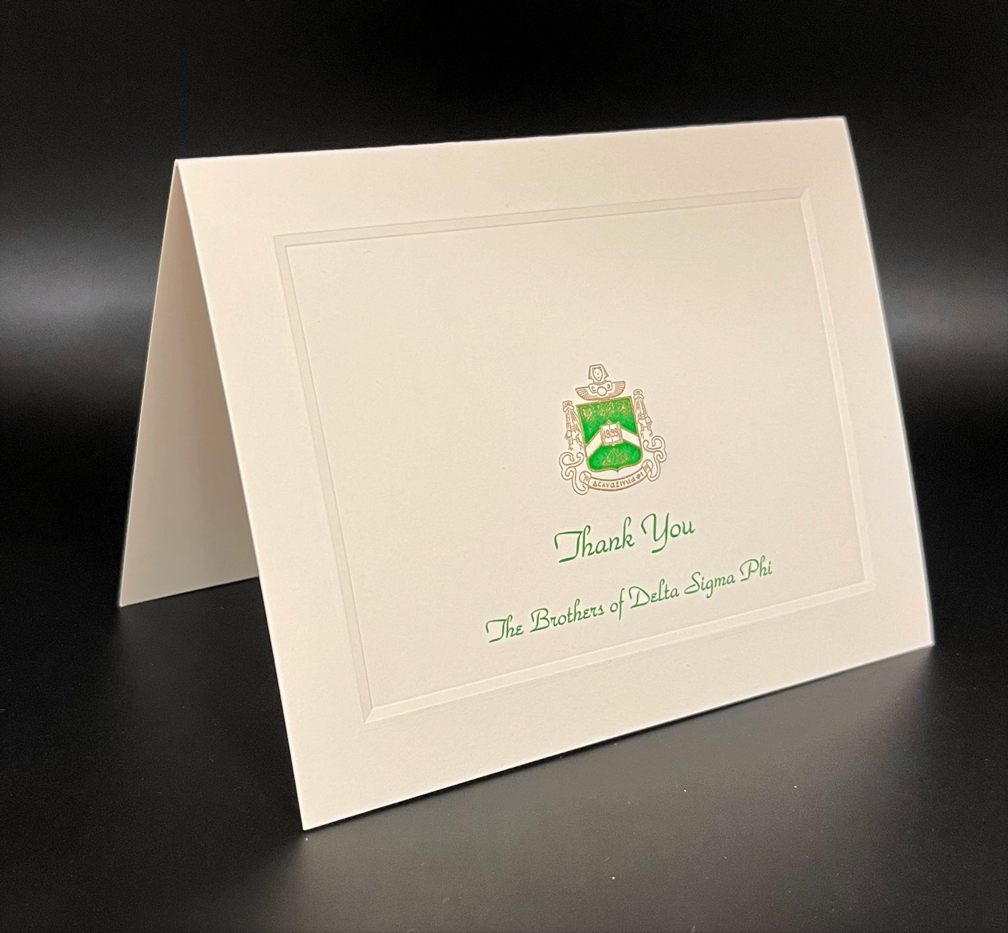 Engraved Thank You Cards Delta Sigma Phi