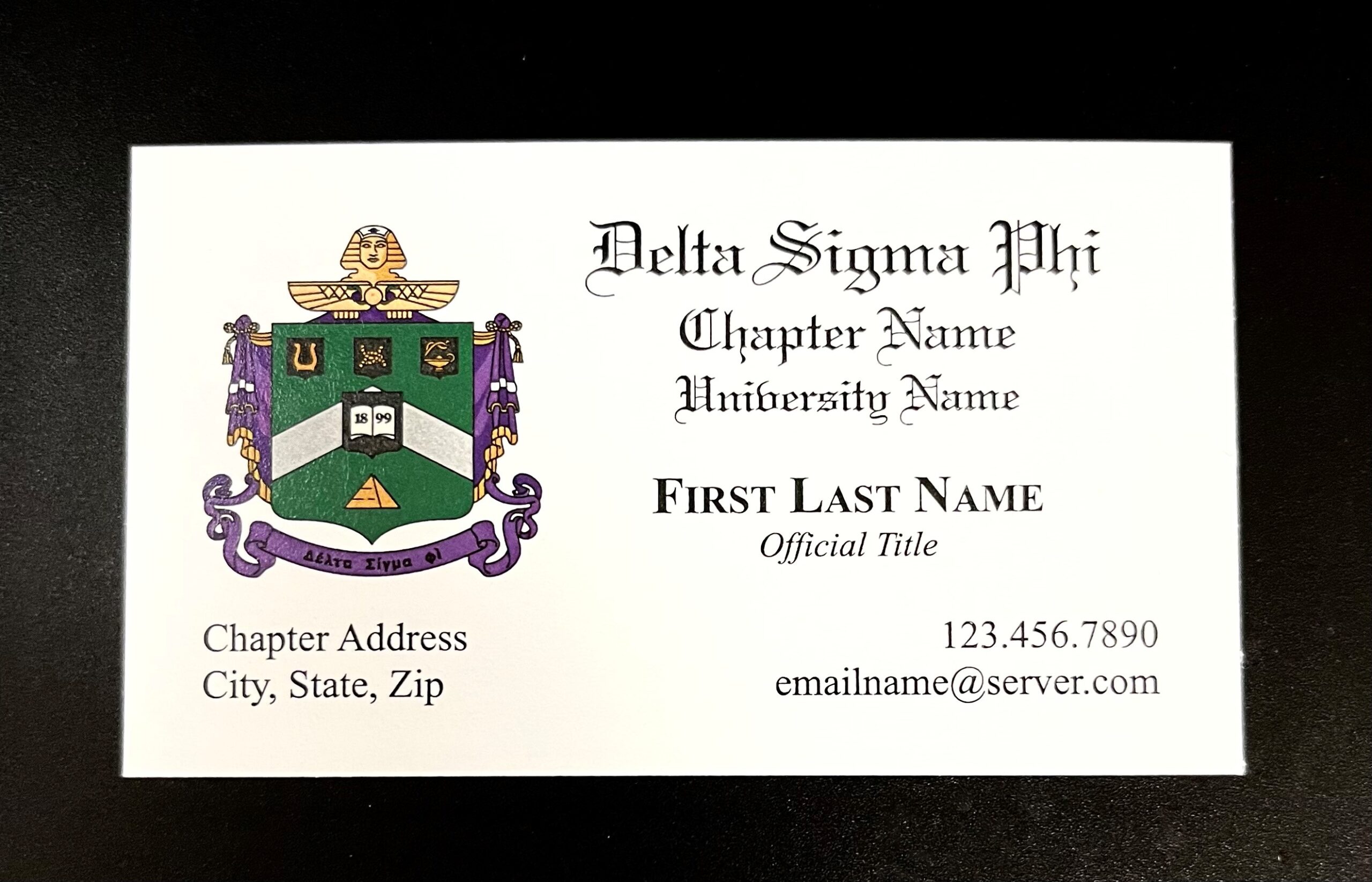 Business Cards Delta Sigma Phi