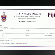 Rushee Information Cards Fiji