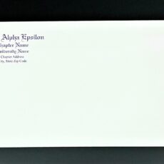 Business Size Envelopes Sigma Alpha Epsilon