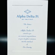 Official Parent Congratulations Initiation Alpha Delta Pi