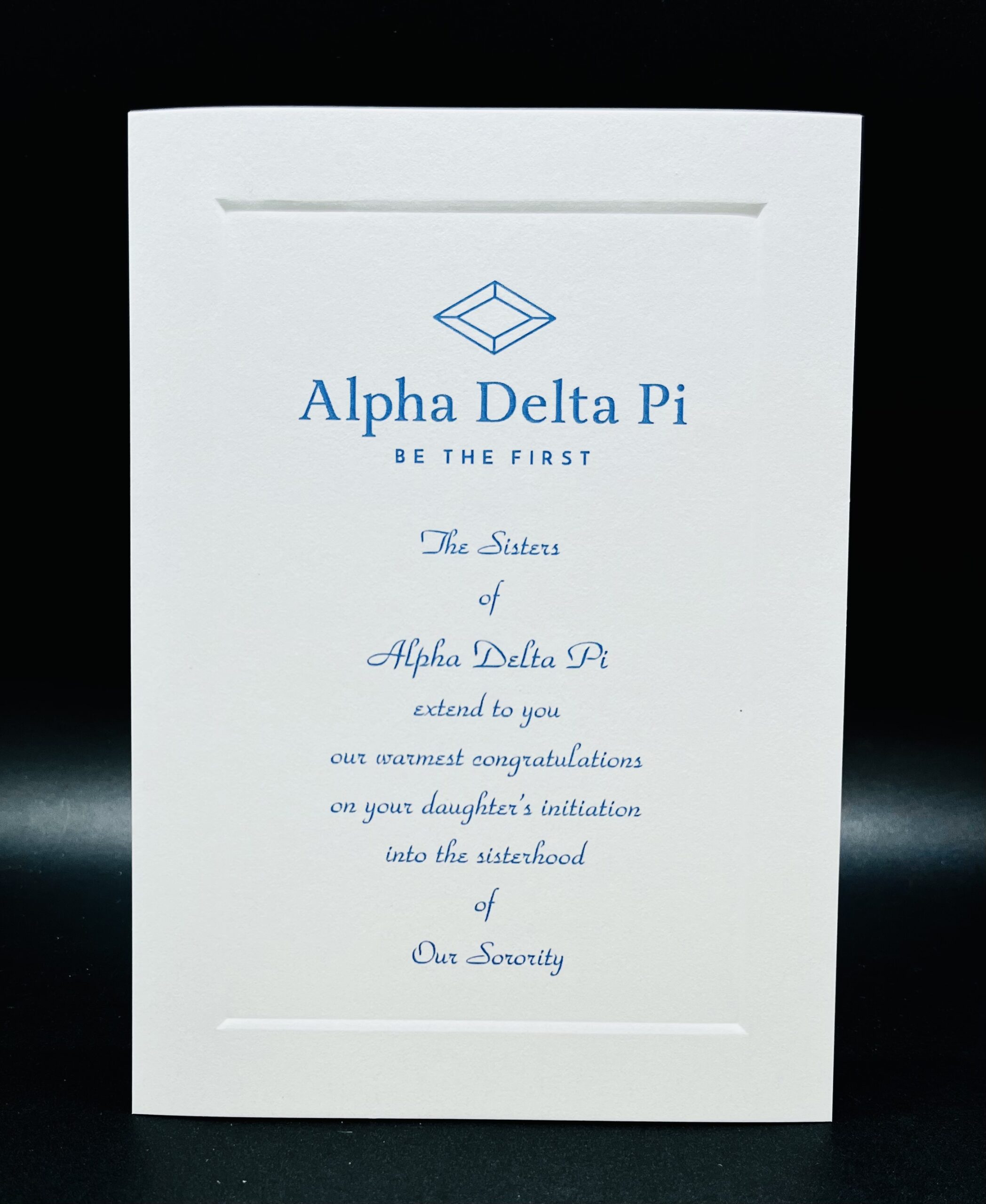Official Parent Congratulations Initiation Alpha Delta Pi