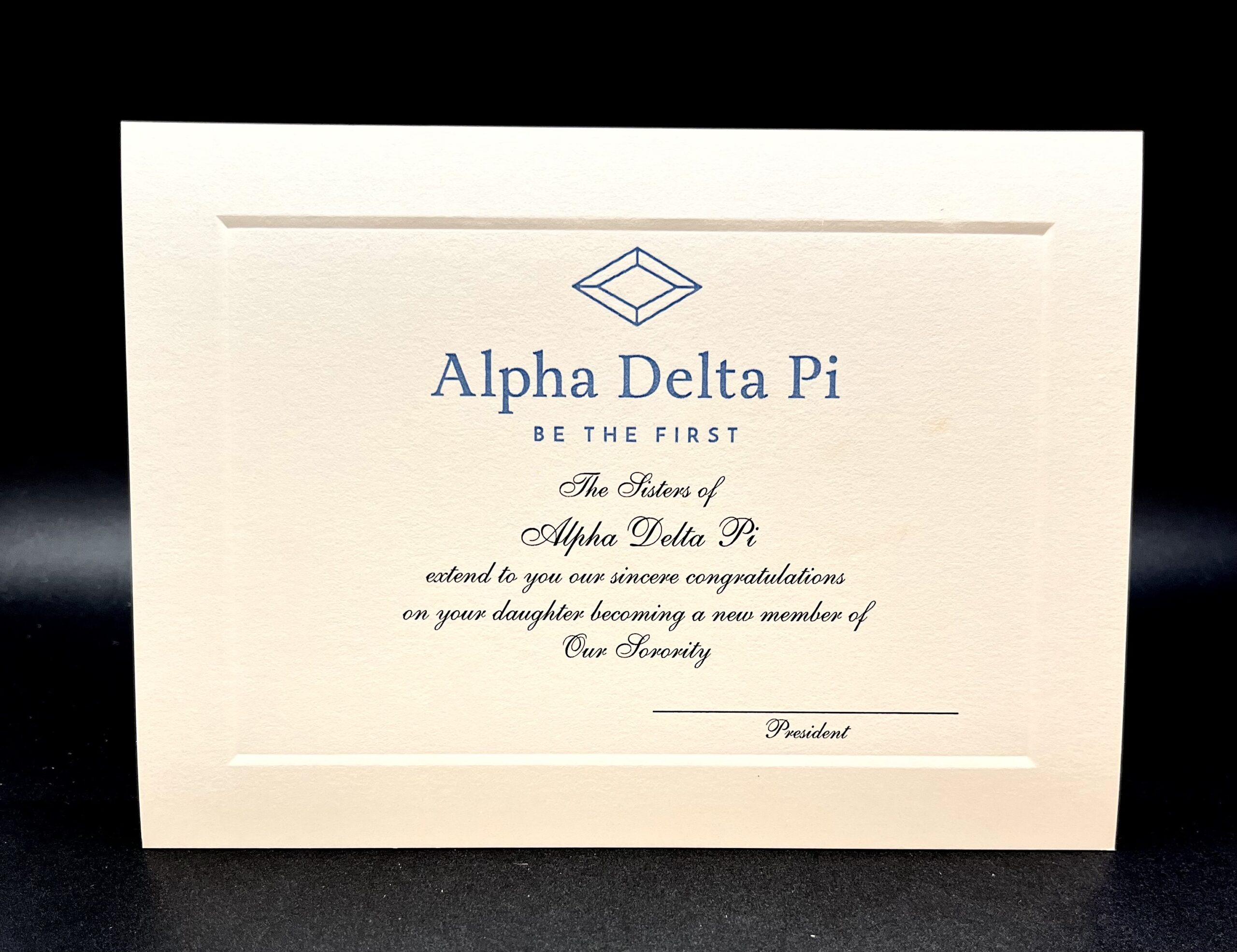 Official Parent Congratulations New Member Alpha Delta Pi