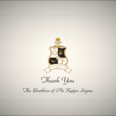 Engraved Thank You Cards Phi Kappa Sigma