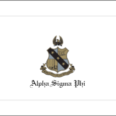 Full Color Crest Notecards Alpha Sigma Phi