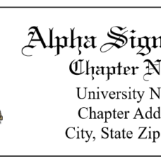Address Labels Alpha Sigma Phi