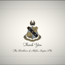 Thank You Cards Alpha Sigma Phi