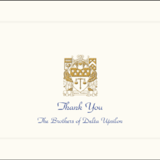 Engraved Thank You Cards Delta Upsilon
