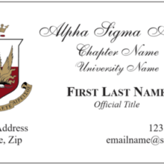 Business Cards Alpha Sigma Alpha