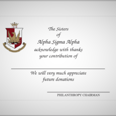 Full Color Donation Thank You Cards Alpha Sigma Alpha