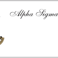 Place Cards Alpha Sigma Alpha