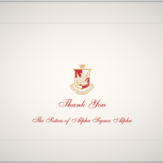 Thank You Cards Alpha Sigma Alpha