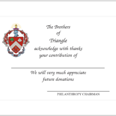 Full Color Donation Thank You Cards Triangle