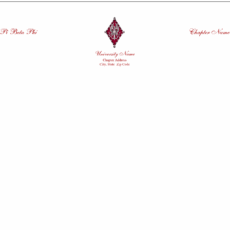 Business Size Letterhead Pi Beta Phi