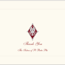 Engraved Thank You Cards Pi Beta Phi